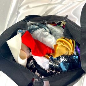 Large tote bag full of fabric scraps